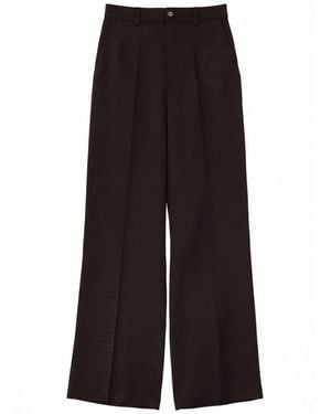 Gucci Silk Jacquard Trousers - Black