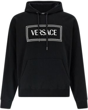 Versace '90s Vintage Logo' Hoodie - Schwarz