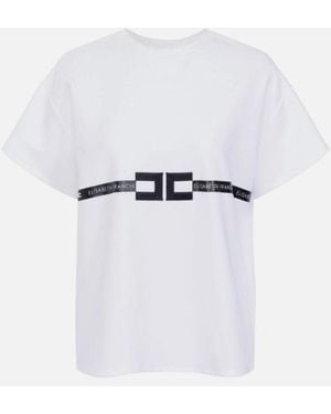 Elisabetta Franchi T Shirt With Logo - White