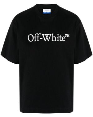 Off-White c/o Virgil Abloh Big Bookish Cotton T Shirt - Black