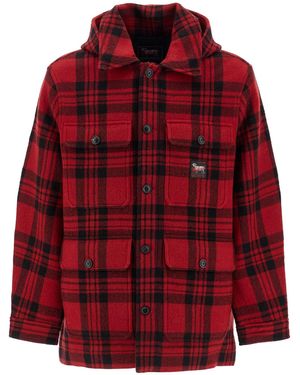 Woolrich Plaid Cruiser Kapuzenjacke - Rot