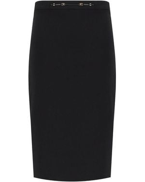 Elisabetta Franchi Midi Skirt - Black