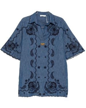 Zimmermann Embroidered Dress - Blue