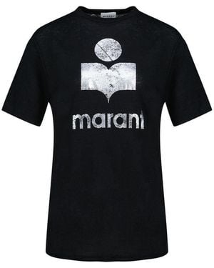 Isabel Marant Zewel Gz T-shirt Linnen Zwart