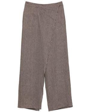 Alysi Hose mit weitem Bein - Grau