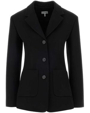 Loewe Wool Blend Blazer - Black