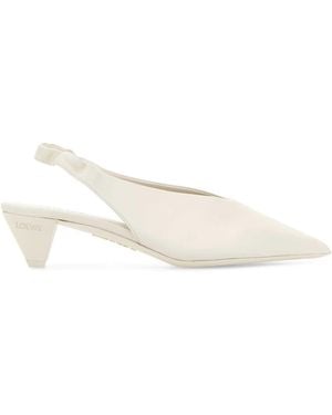 Loewe Leather Origami Cubic Court Shoes - White