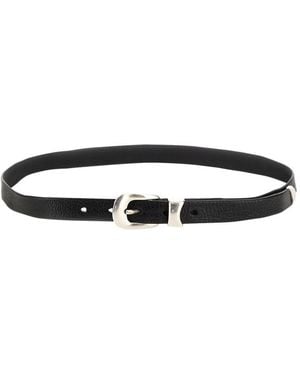 Our Legacy Textured Buckle Belt - Black