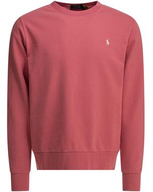 Polo Ralph Lauren Crewneck Sweatshirt With Logo Sweatshirts Rosso-Uomo - Rosa