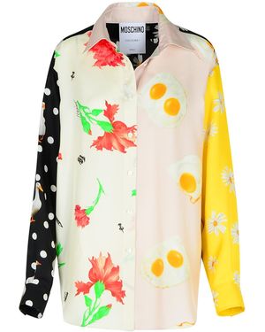 Moschino Patchwork Silk Twill Shirt - Mehrfarbig