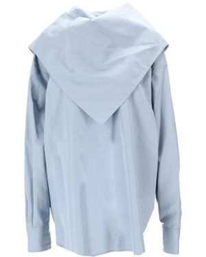 Ami Paris Bluse Bandana Manches Longues - Blau