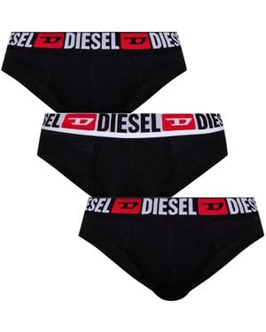DIESEL Confezione Da Tre Slip - Black
