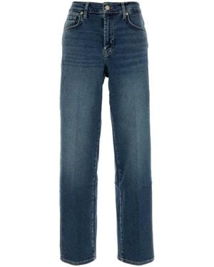 7 For All Mankind Straight High Rise Jeans - Blue