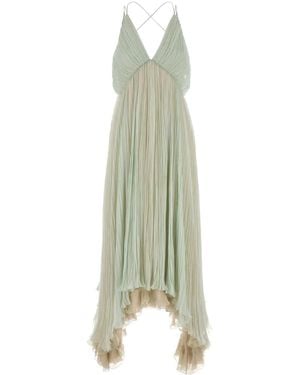 Alberta Ferretti Pastel Green Chiffon Dress