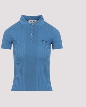 Miu Miu Wool Polo - Blue