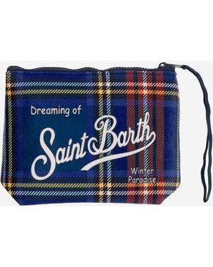 MC2 Saint Barth Aline Clutch Bag mit Logo - Blau