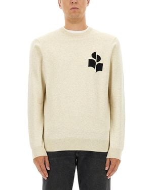 Isabel Marant Jersey With Logo - Natural