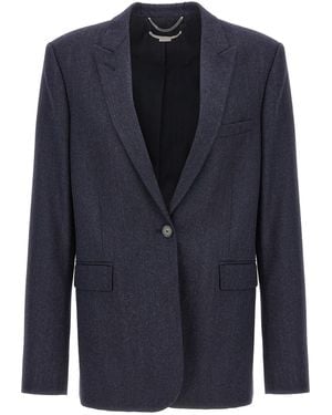 Stella McCartney Wol Blazer Met Enkele Borsten - Blauw
