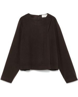 Officine Generale Francky Top Italian Soft Wo Ws Clothing - Black