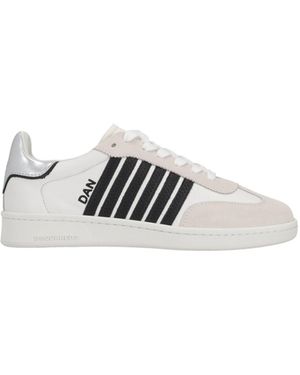 DSquared² Schnür-Low-Top-Sneaker - Weiß