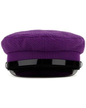 Prada Stretch Nylon Baker Boy Hat - Purple