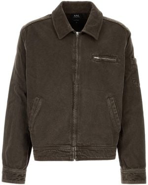A.P.C. A. P.C. Chocolate Denim Alexis Jacket - Green