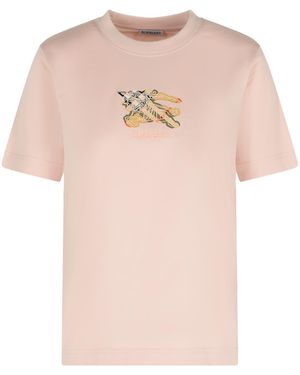 Burberry Pink Cotton T -Shirt