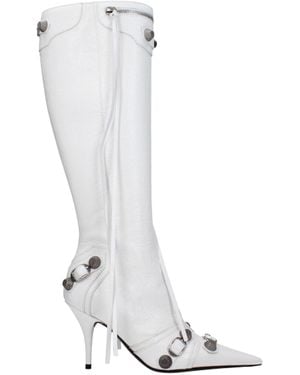 Balenciaga Stivali Donna Pelle Grigio - White