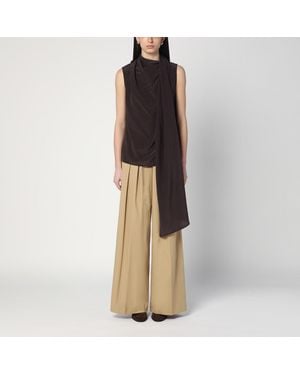 P.A.R.O.S.H. Silk Blouse - Brown