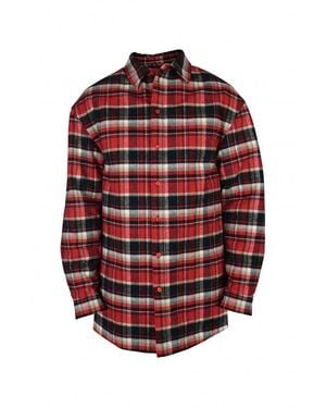 Balenciaga Checked Padded Shirt - Red