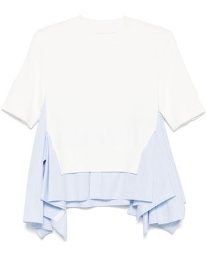 Sacai Off White Blue suéter - Blanco