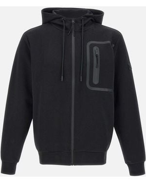 Peuterey Parker Schwarzer Baumwollpullover - Blau