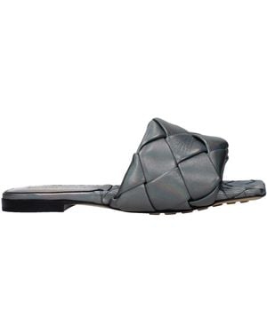 Bottega Veneta Slippers and HOOVES Lido Femmes en cuir Silver / Oyster - Gris