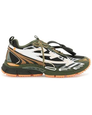 Off-White c/o Virgil Abloh Mesh Arrow Trainers With Rubber Sole - Green