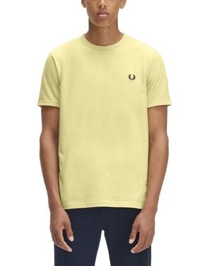 Fred Perry T Shirt Ringer - Yellow