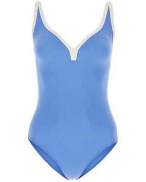 Lisa Marie Fernandez Cerulean Stretch Nylon Maria Swimsuit - Blue