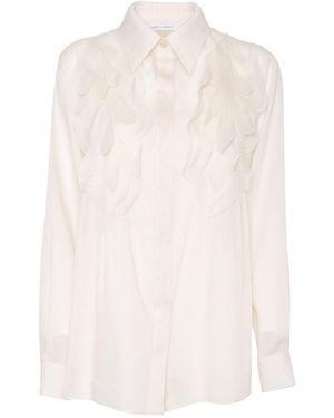 Alberta Ferretti Cotton Shirt With Classic Collar - White