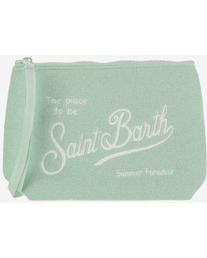 Mc2 Saint Barth Sac d'embrayage en tissu avec logo - Vert