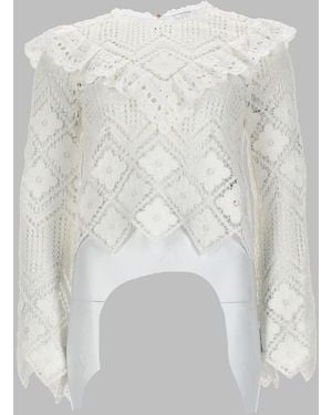 Self-Portrait Elegant Top - White