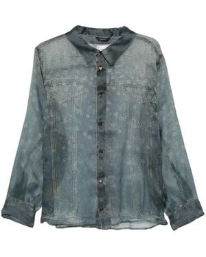 Haikure Maya Silk Shirt - Blue