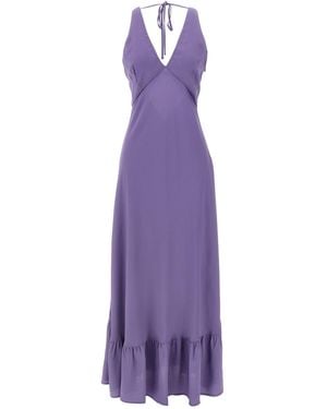 Twinset Abito Lungo Set Gemello - Viola