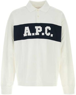 A.P.C. Cotton Oversize Alexis Polo Shirt - White