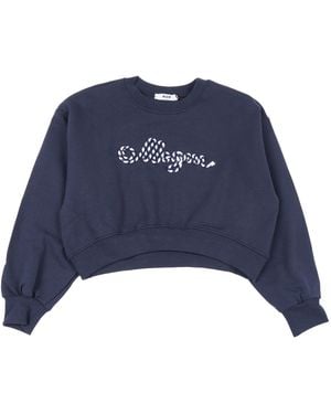 MSGM Boxy Sweatshirt Girl - Blue