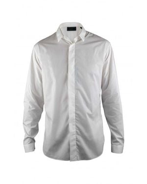 Philipp Plein Concealed Button Placket Cotton Shirt - Grey