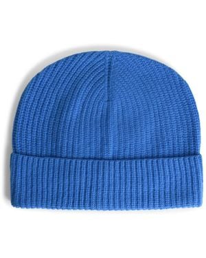 Seven Gauge Wool Beanie - Blue