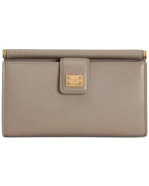 Dolce & Gabbana Bolso mini con cierre de broche - Gris