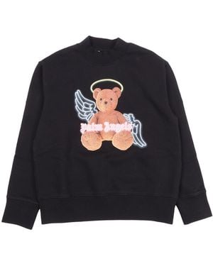 Palm Angels Pa Bear Angel Rundhalsausschnitt Schwarz Braun