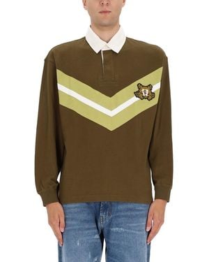 HUGO Polo Shirt With University Style Logo - Green