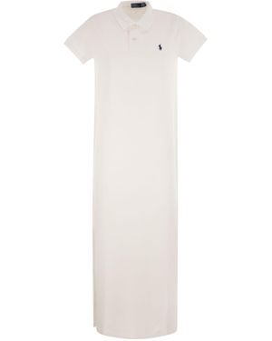 Polo Ralph Lauren Cotton Pique Polo Abito - Bianco