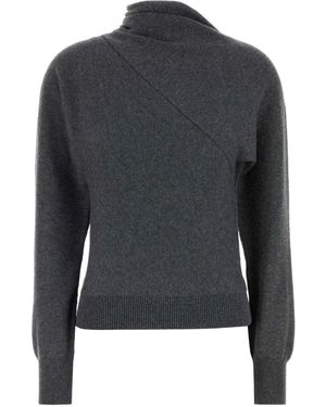 Tom Ford Cashmere En Cotton Turtle Neck Sweater - Grijs